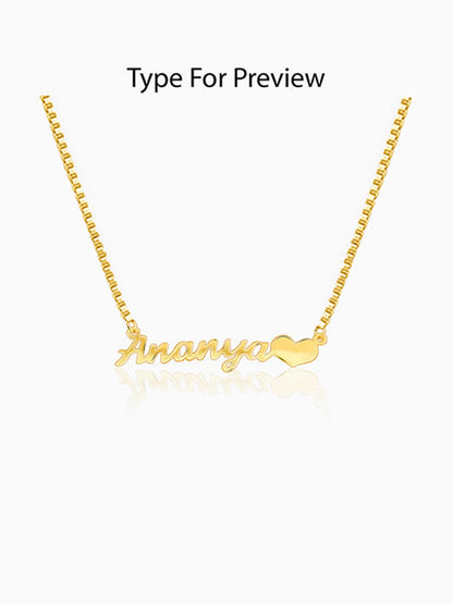 Golden Personalised Love Pendant