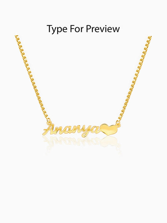 Golden Personalised Love Pendant