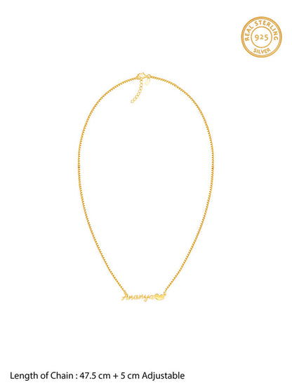 Golden Personalised Love Pendant