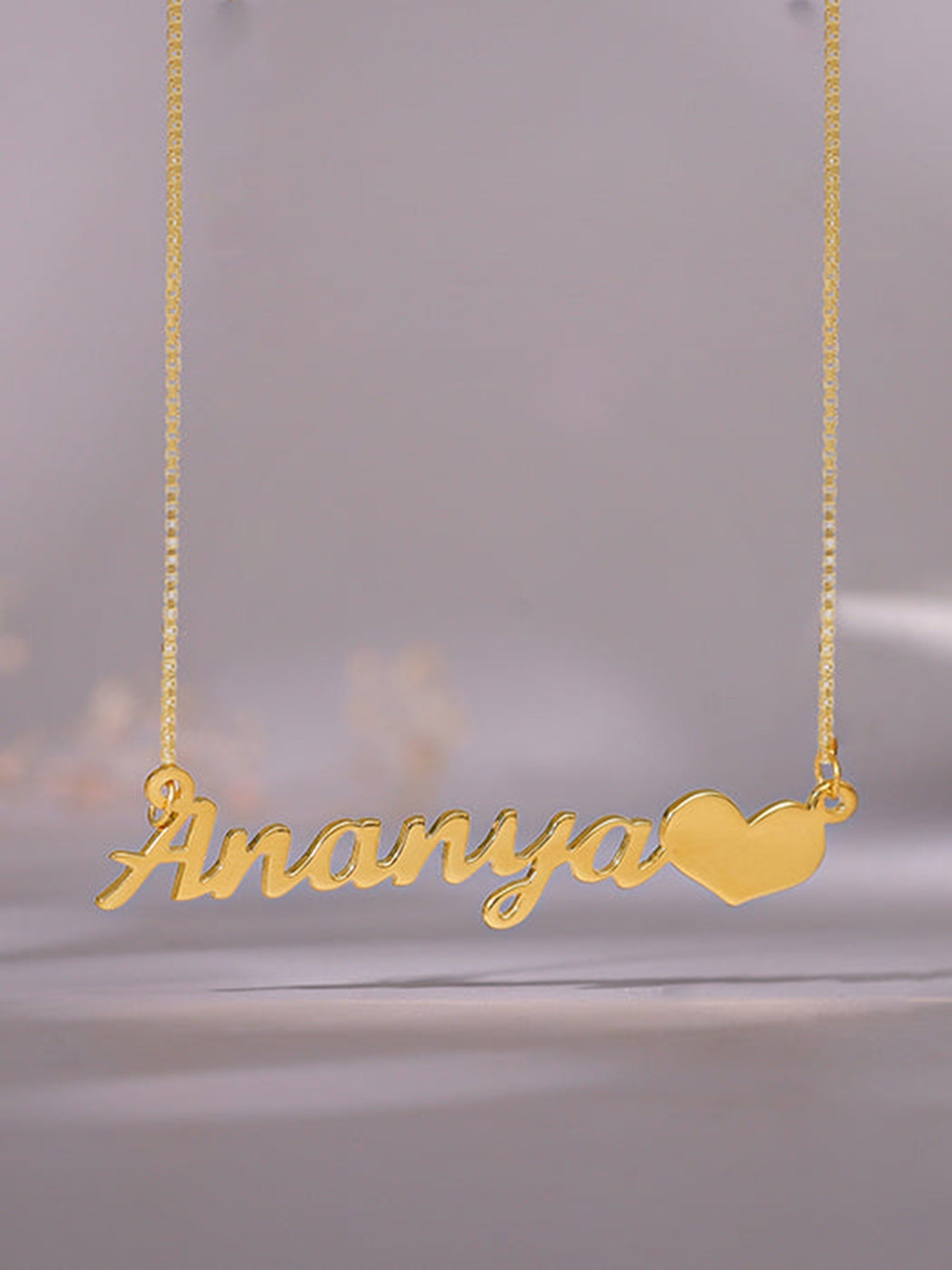 Golden Personalised Love Pendant