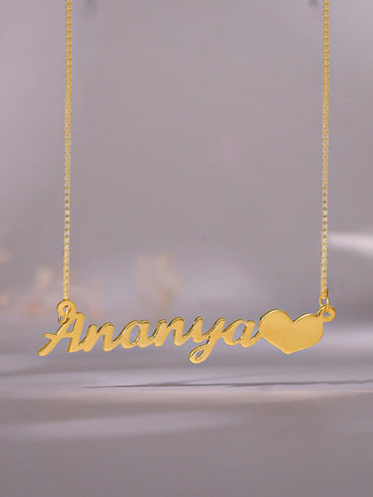Golden Personalised Love Pendant
