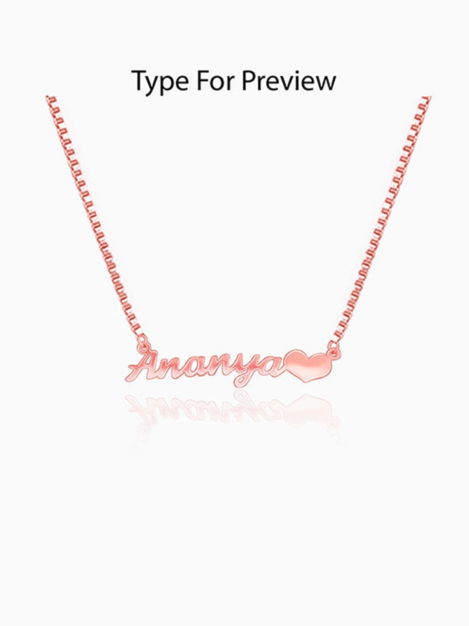 Rose Gold Personalised Love Pendant
