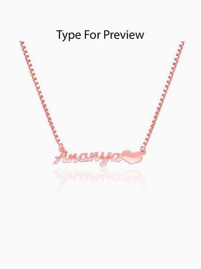 Rose Gold Personalised Love Pendant