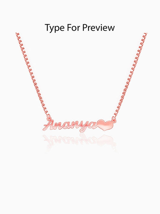 Rose Gold Personalised Love Pendant