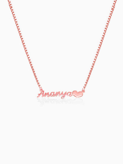 Rose Gold Personalised Love Pendant