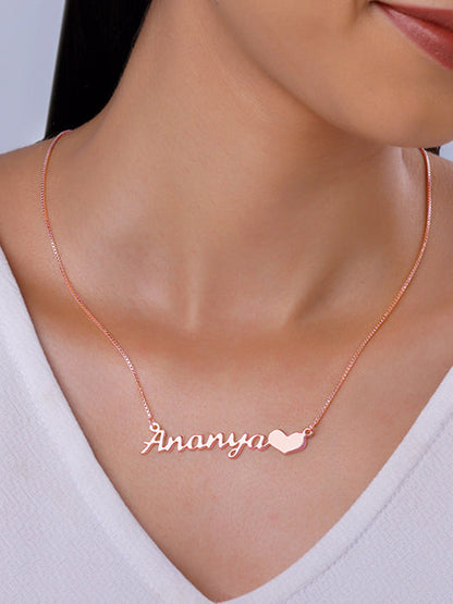 Rose Gold Personalised Love Pendant
