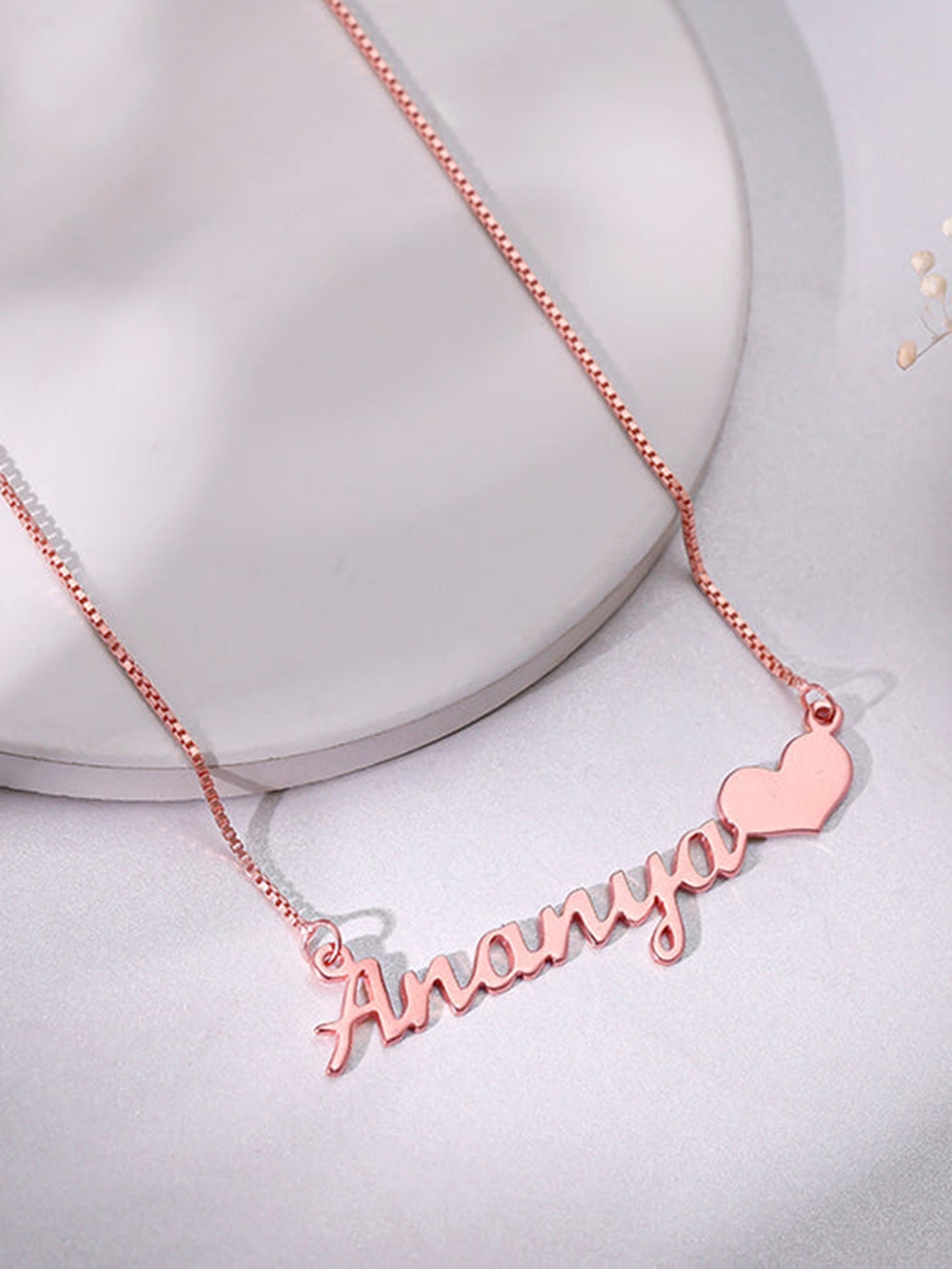 Rose Gold Personalised Love Pendant
