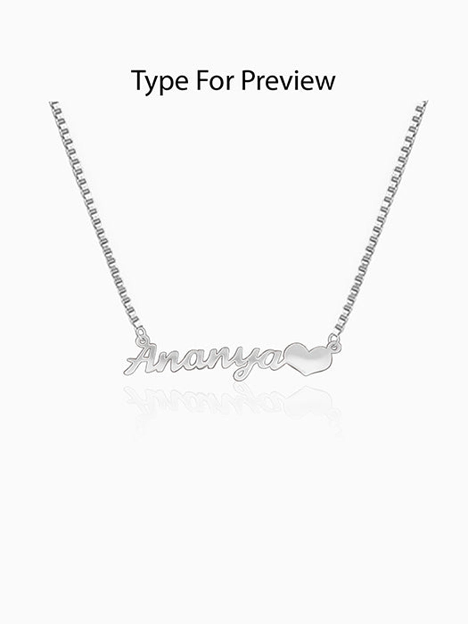 Silver Personalised Love Pendant
