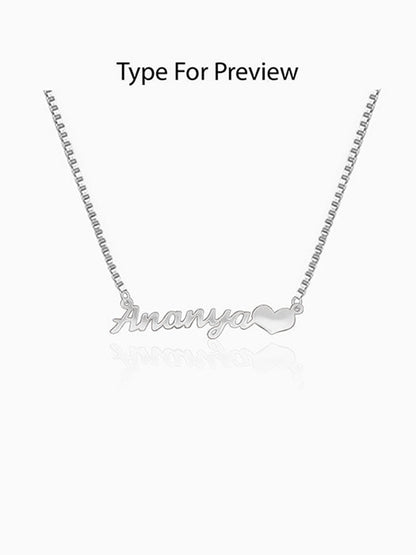 Silver Personalised Love Pendant