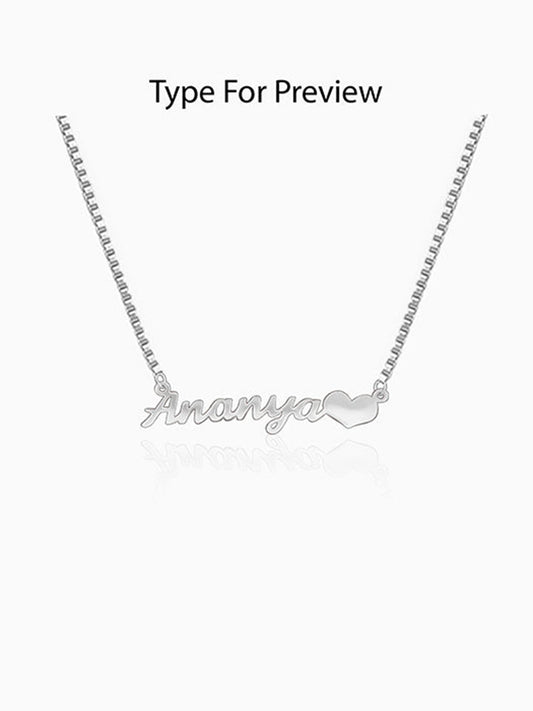 Silver Personalised Love Pendant