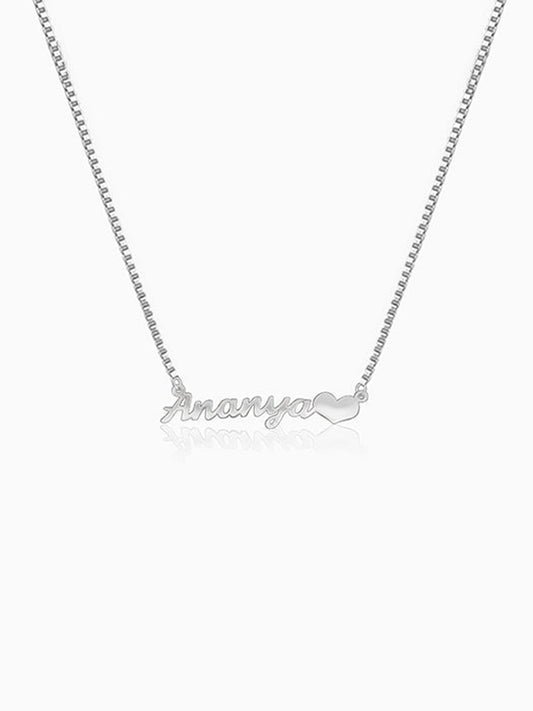 Silver Personalised Love Pendant