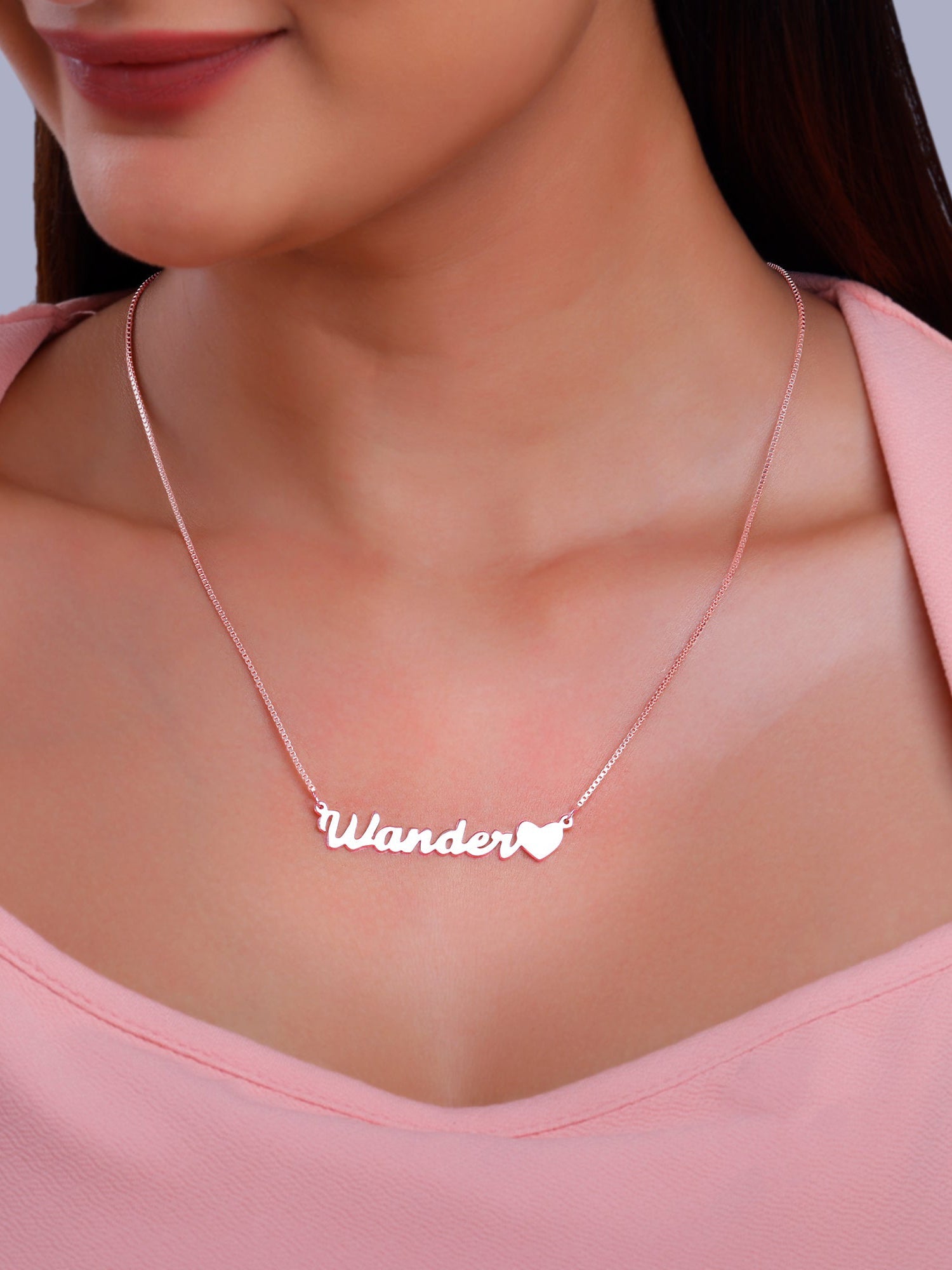 Silver Personalised Love Pendant