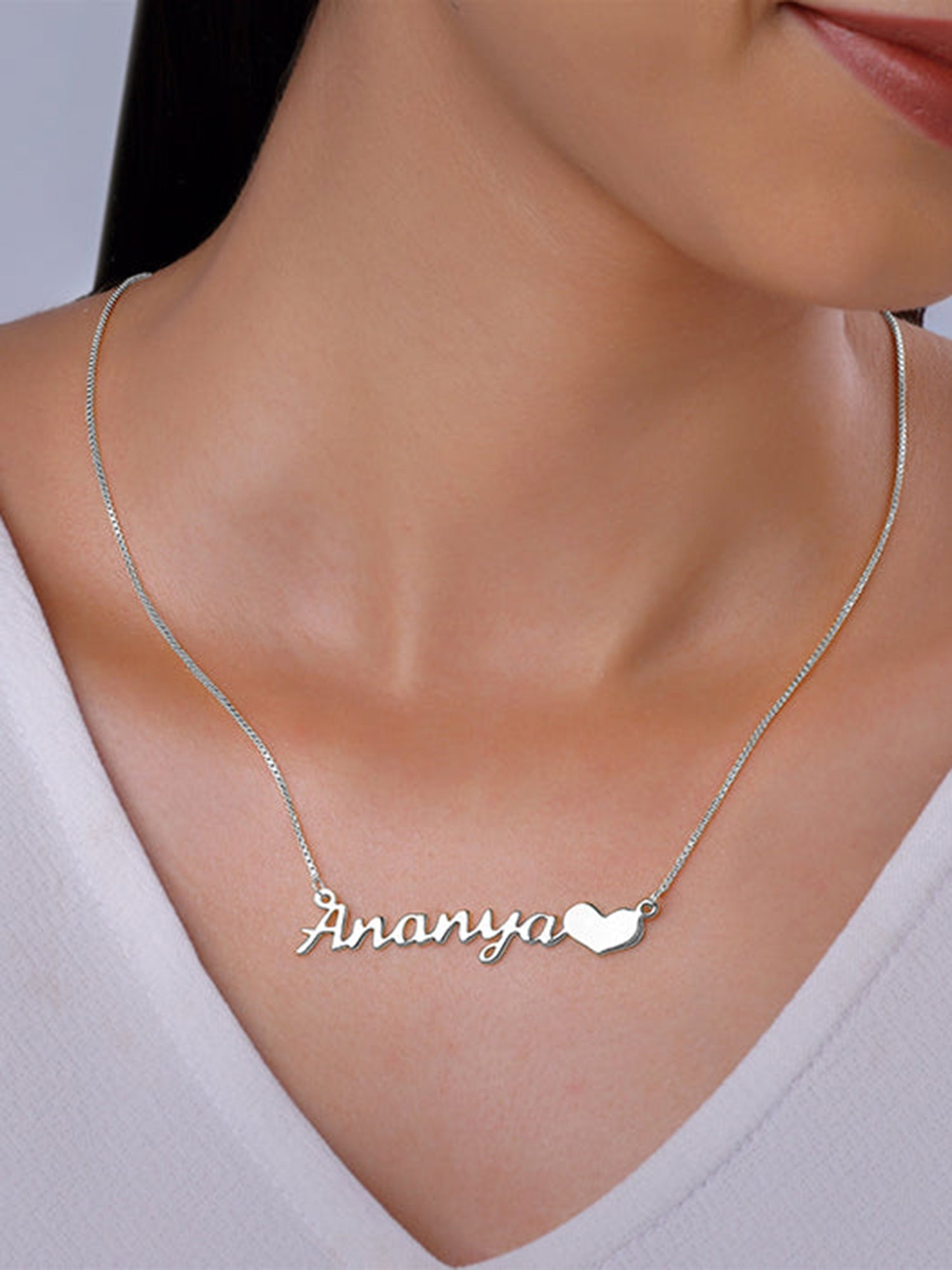 Silver Personalised Love Pendant