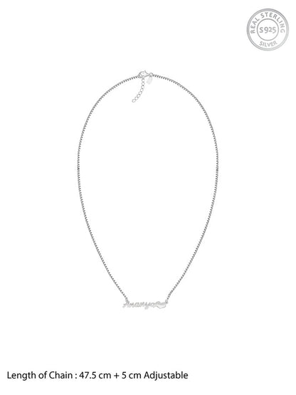 Silver Personalised Love Pendant