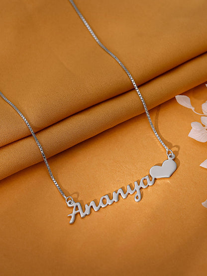 Silver Personalised Love Pendant