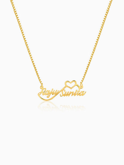 Golden Personalised Infinite Love Pendant