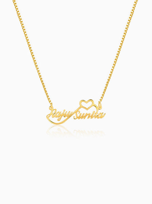 Golden Personalised Infinite Love Pendant