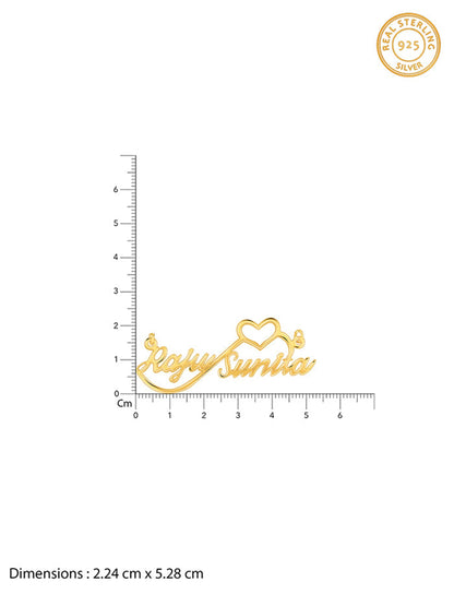Golden Personalised Infinite Love Pendant