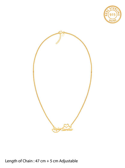 Golden Personalised Infinite Love Pendant