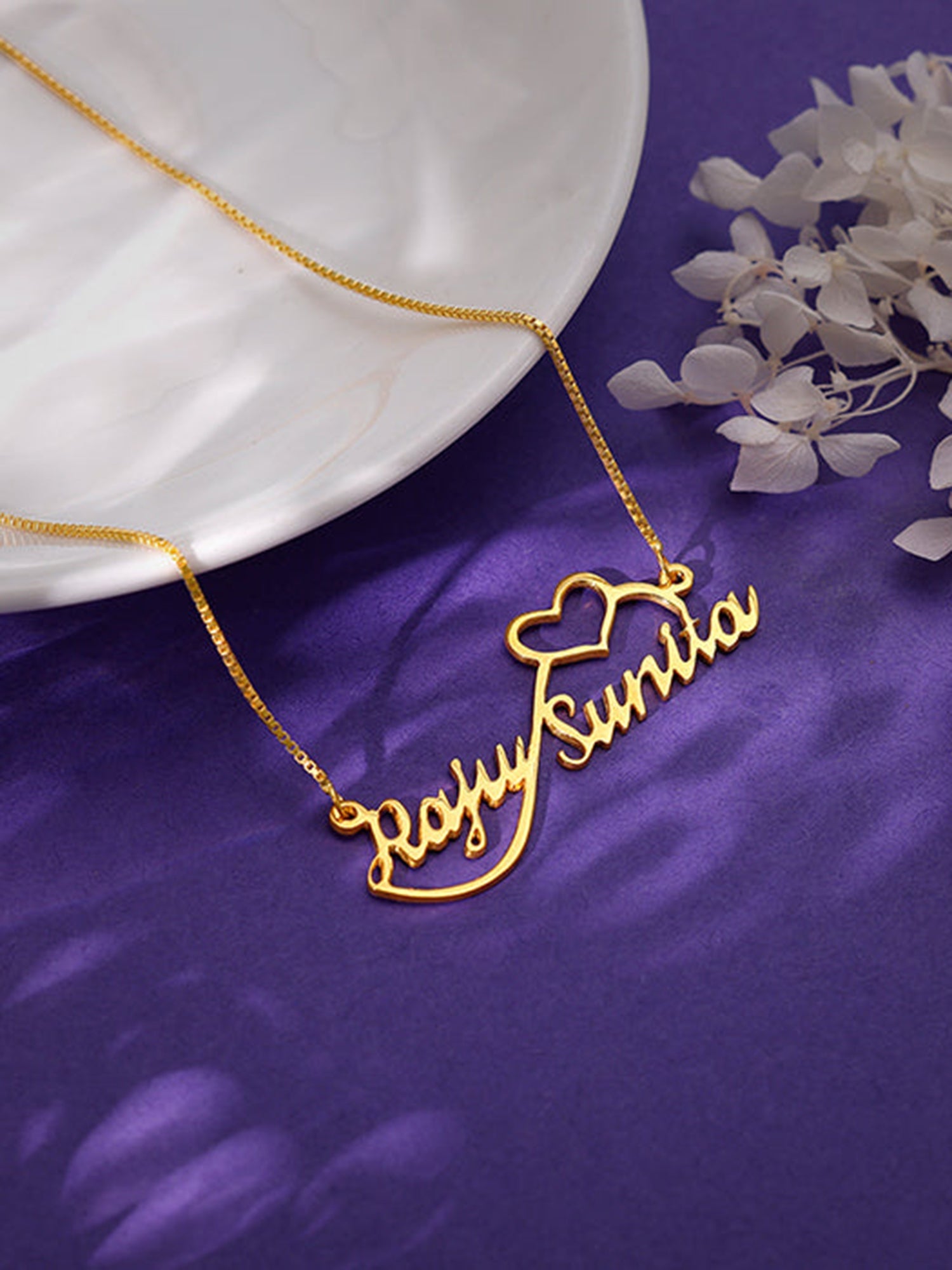 Golden Personalised Infinite Love Pendant
