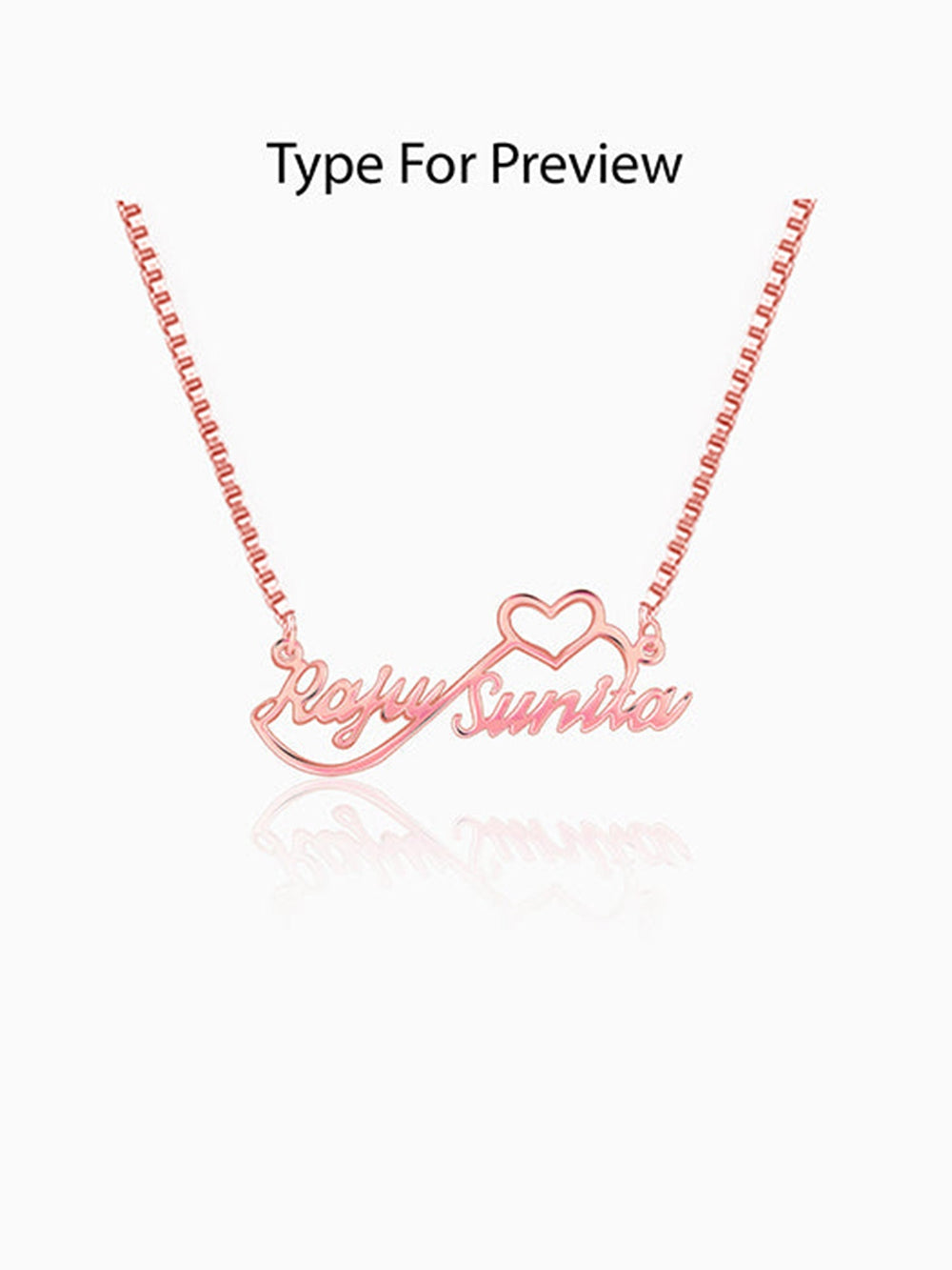 Rose Gold Personalised Infinite Love Pendant