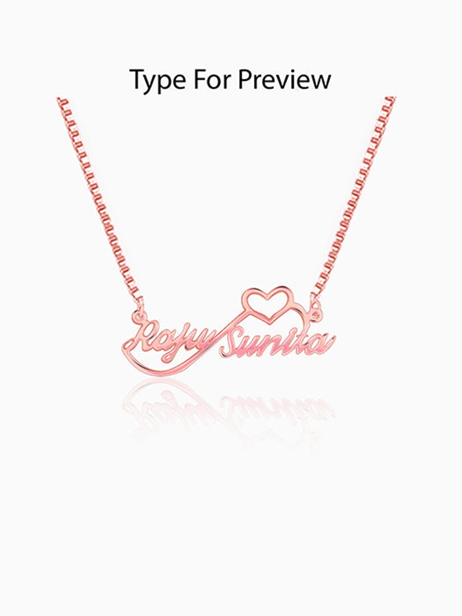 Rose Gold Personalised Infinite Love Pendant