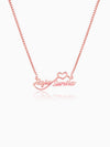 Rose Gold Personalised Infinite Love Pendant