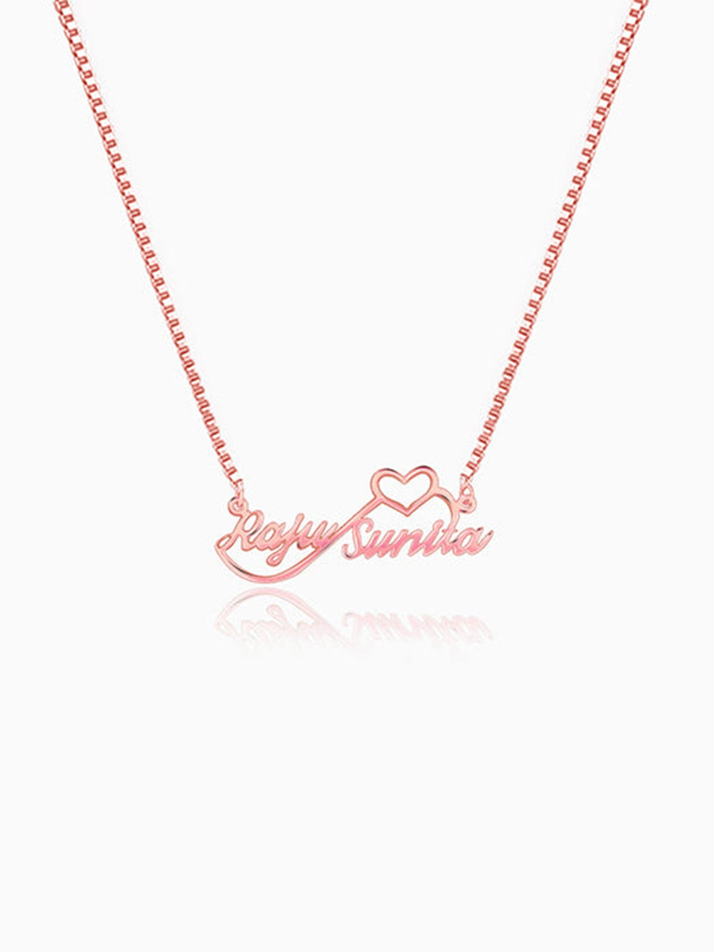 Rose Gold Personalised Infinite Love Pendant