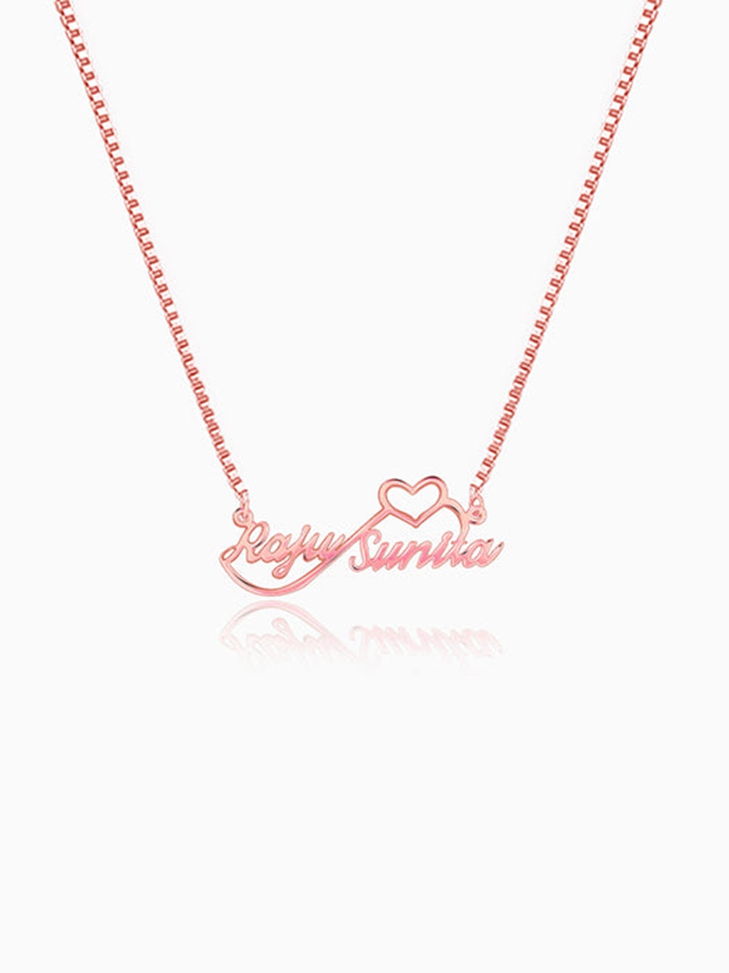 Rose Gold Personalised Infinite Love Pendant
