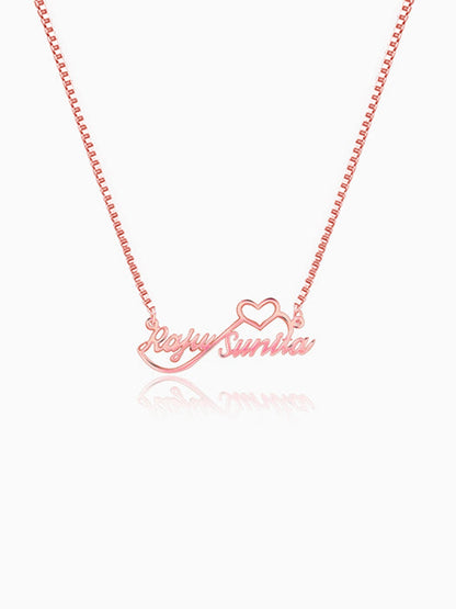 Rose Gold Personalised Infinite Love Pendant