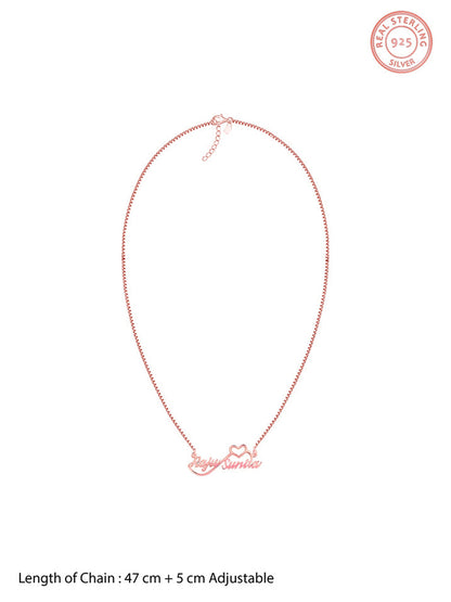 Rose Gold Personalised Infinite Love Pendant