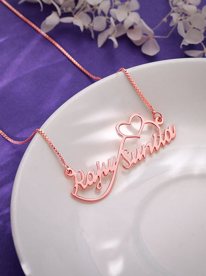 Rose Gold Personalised Infinite Love Pendant