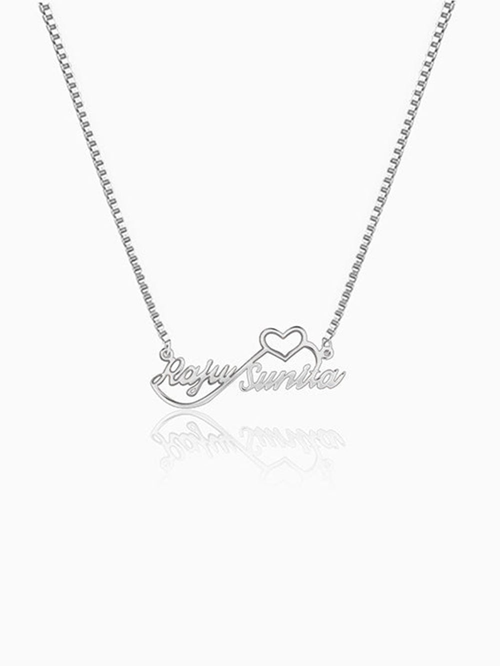 Silver Personalised Infinite Love Pendant