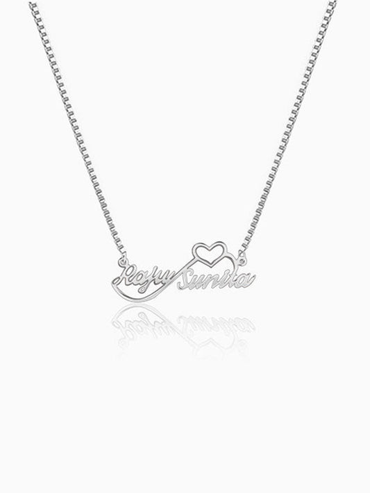 Silver Personalised Infinite Love Pendant