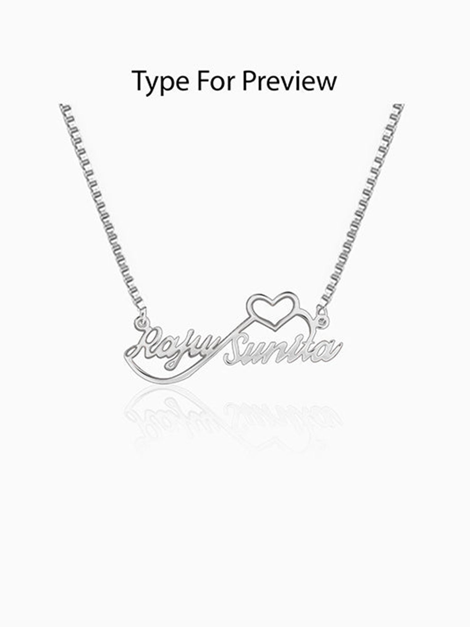 Silver Personalised Infinite Love Pendant