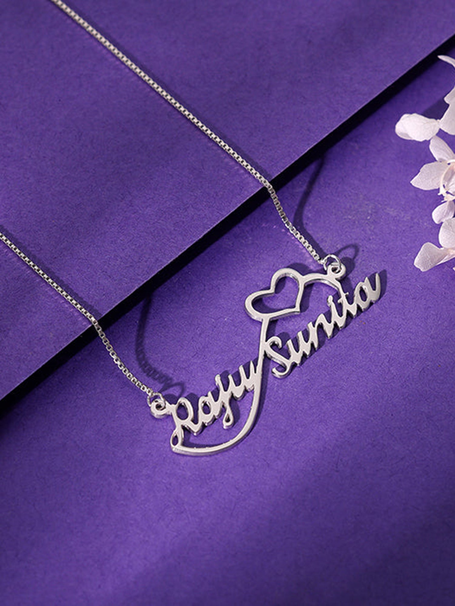 Silver Personalised Infinite Love Pendant