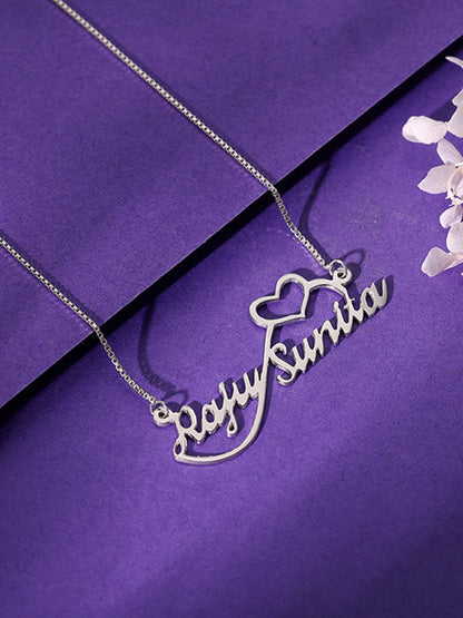 Silver Personalised Infinite Love Pendant