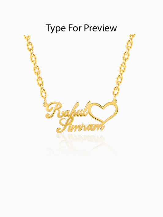 Golden Personalised Precious Sweetheart Pendant