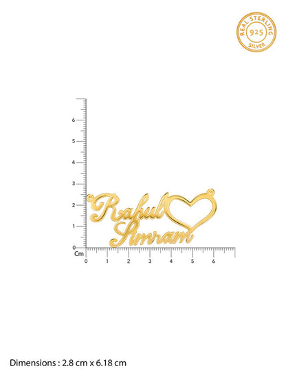 Golden Personalised Precious Sweetheart Pendant