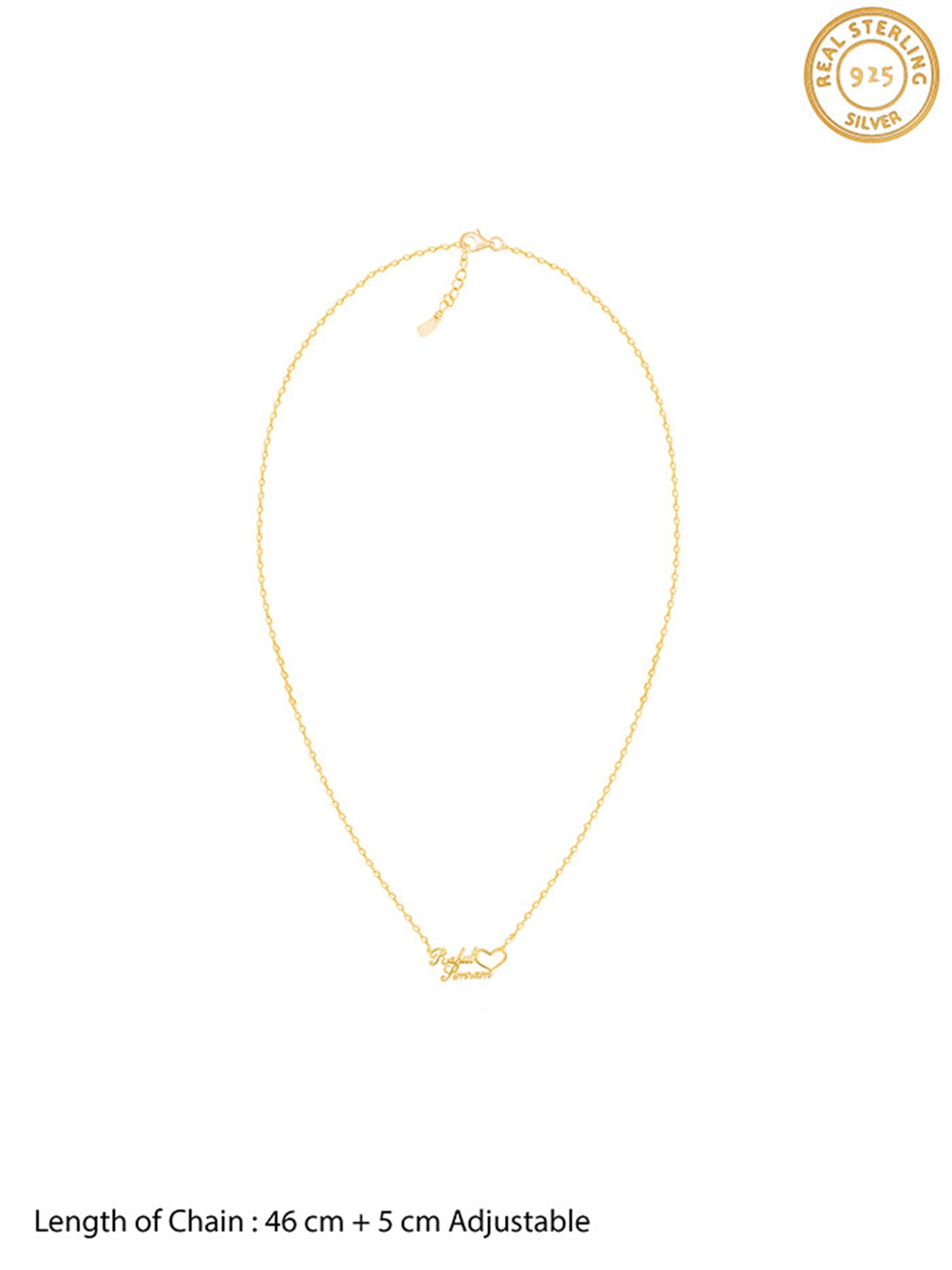 Golden Personalised Precious Sweetheart Pendant