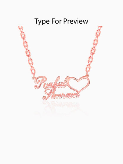 Rose Gold Personalised Precious Sweetheart Pendant