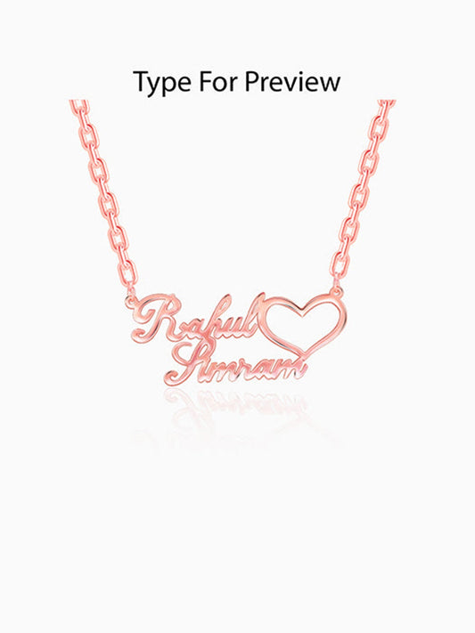 Rose Gold Personalised Precious Sweetheart Pendant