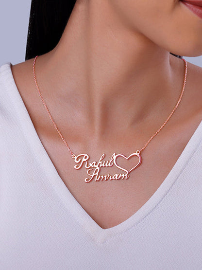 Rose Gold Personalised Precious Sweetheart Pendant