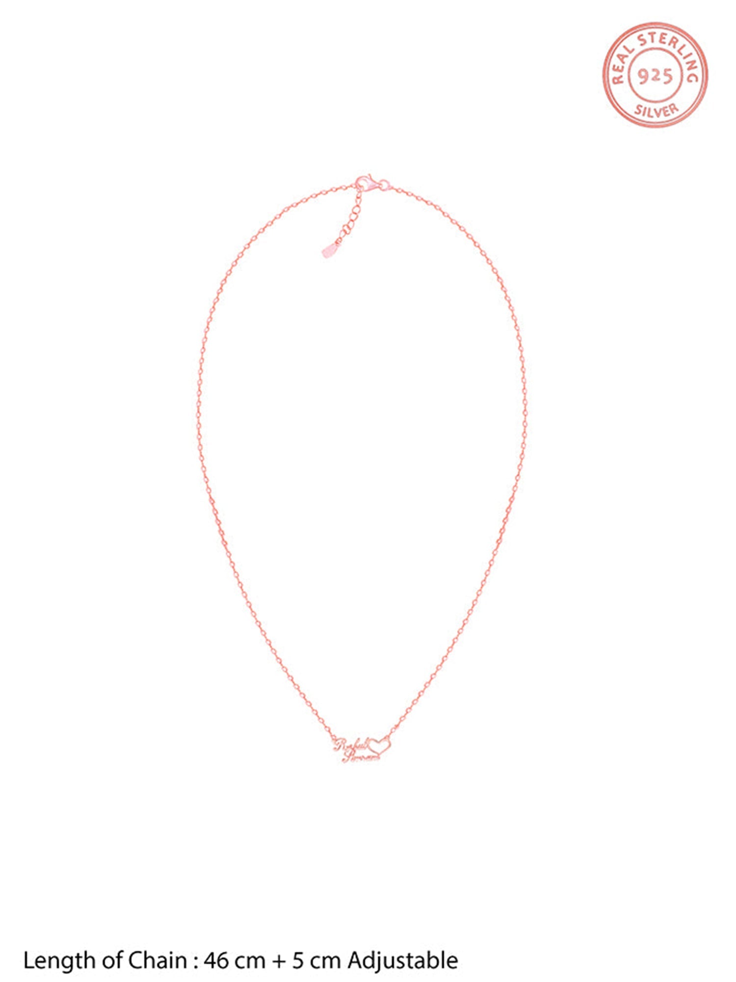 Rose Gold Personalised Precious Sweetheart Pendant