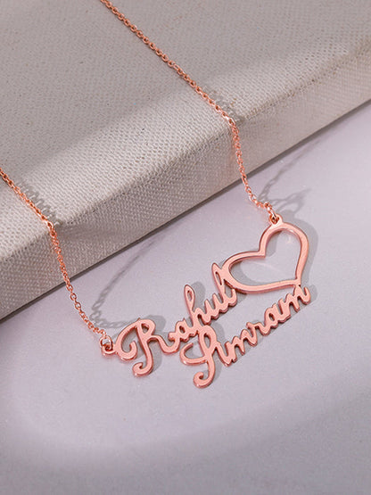 Rose Gold Personalised Precious Sweetheart Pendant