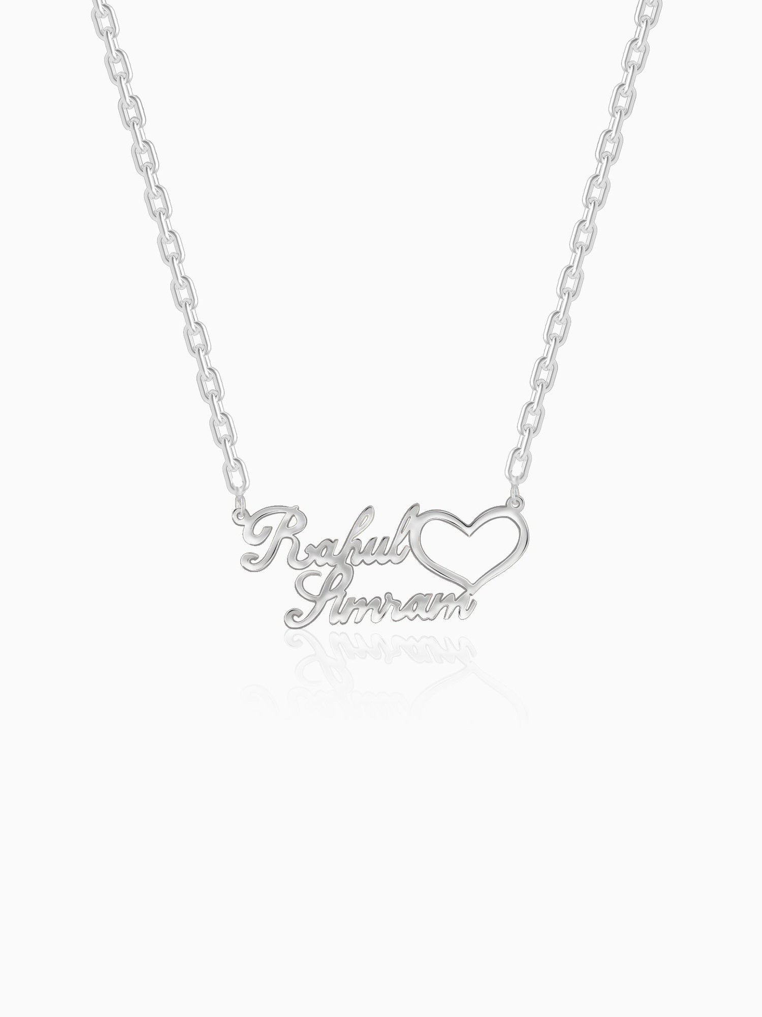 Silver Personalised Precious Sweetheart Pendant