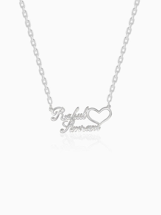 Silver Personalised Precious Sweetheart Pendant