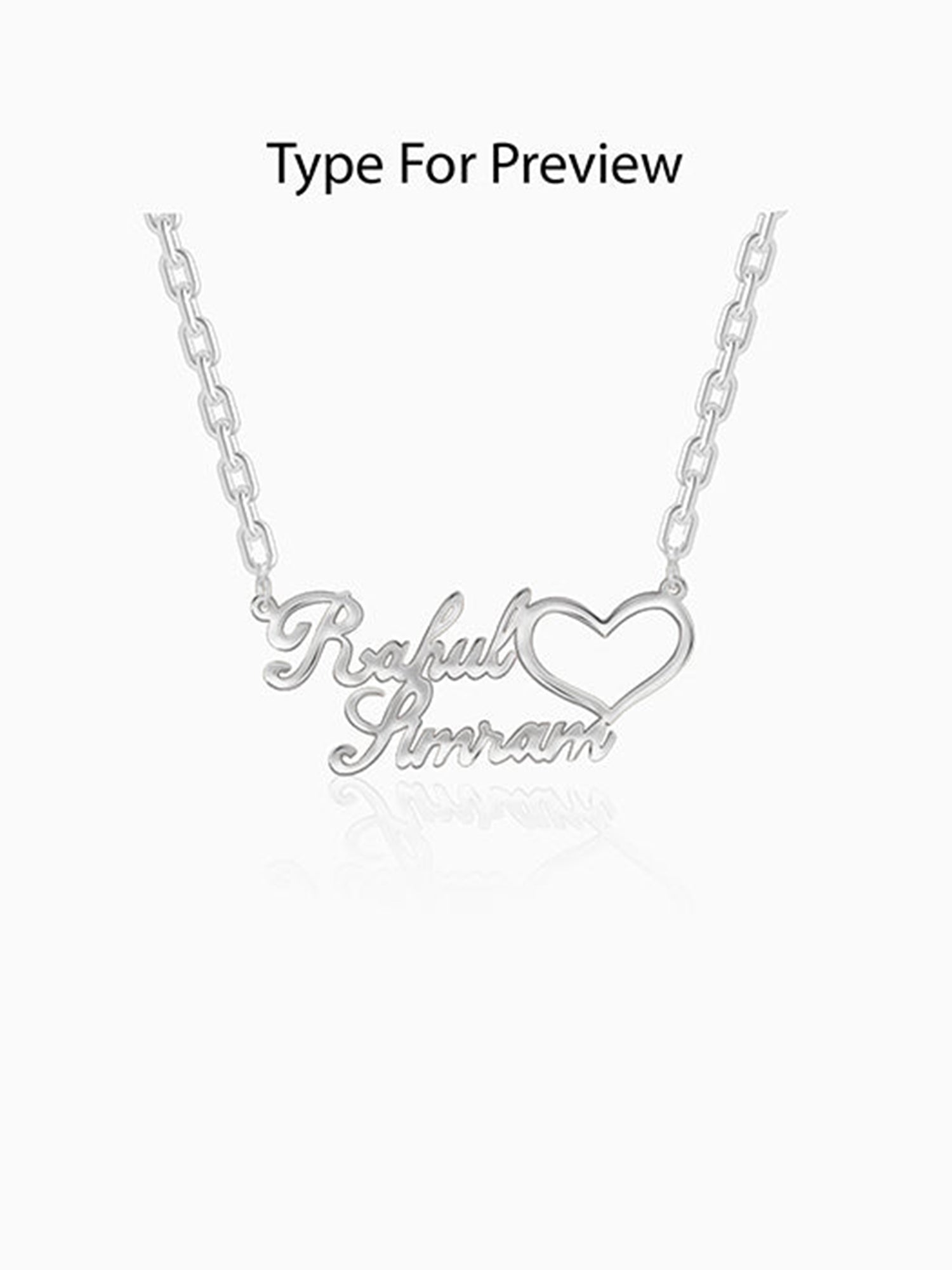 Silver Personalised Precious Sweetheart Pendant