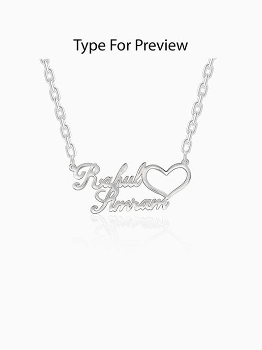 Silver Personalised Precious Sweetheart Pendant