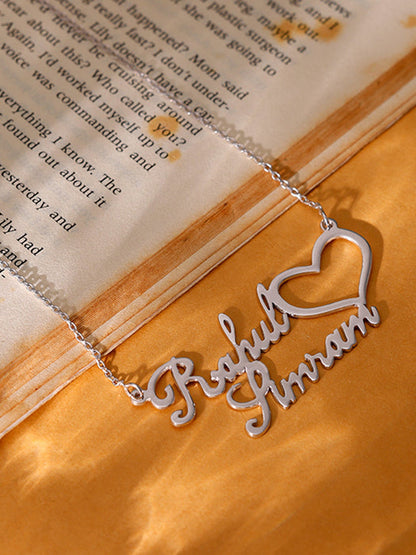 Silver Personalised Precious Sweetheart Pendant